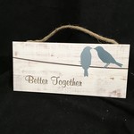 Hanging Sign - Two Birds 10x4.5”