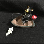 Bear in Fishing Boat Ornament