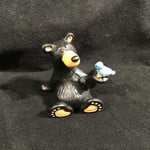 **2.5" Mini Bear w/Bird Figurine (no box)