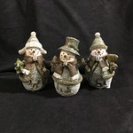 **6" Rustic Snowman Figurine 3A (2)