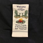 Welcome To Our Firepit Tea Towel