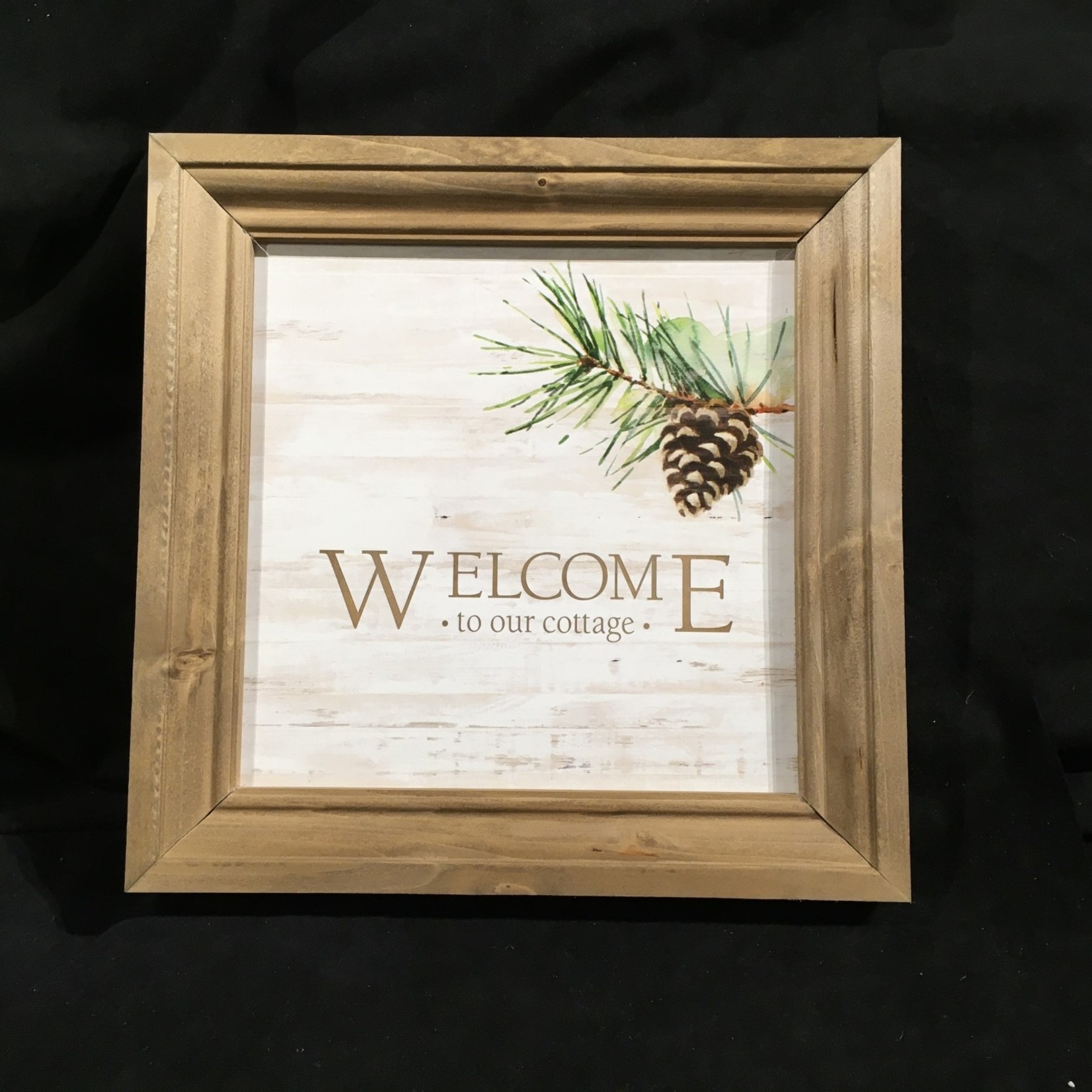 Framed Pine Cone Sign
