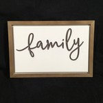 Framed Family Sign 18x12"