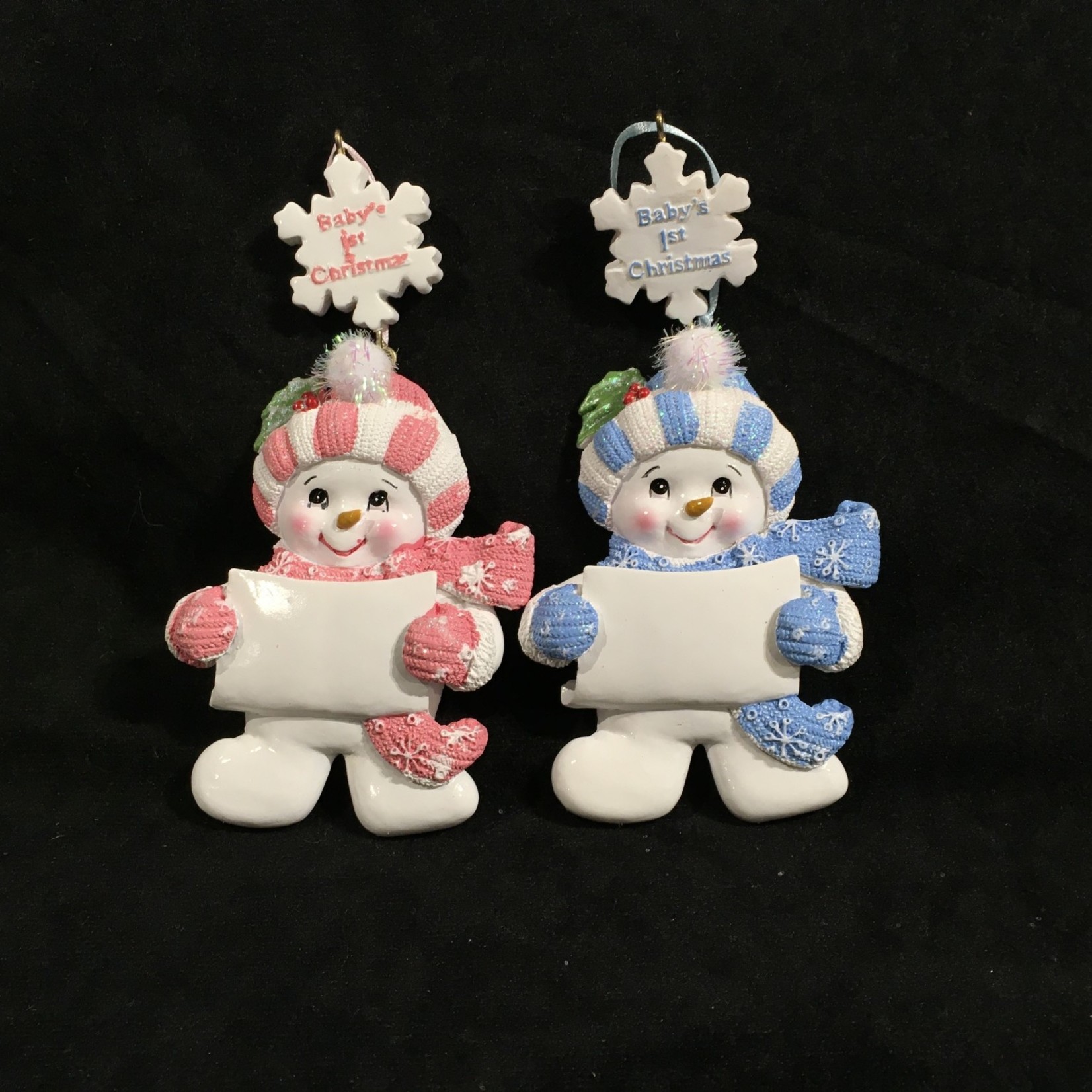 **Baby's First Snowman Orn. 2A (Pink only)