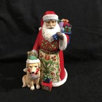 Jim Shore - 9" Santa w/Dog