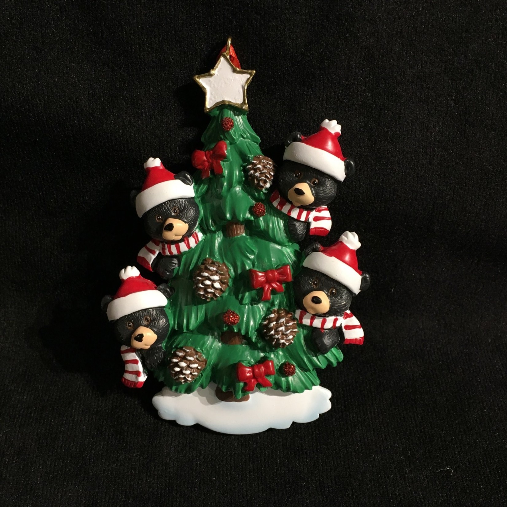 Bear Tree Orn  - 4