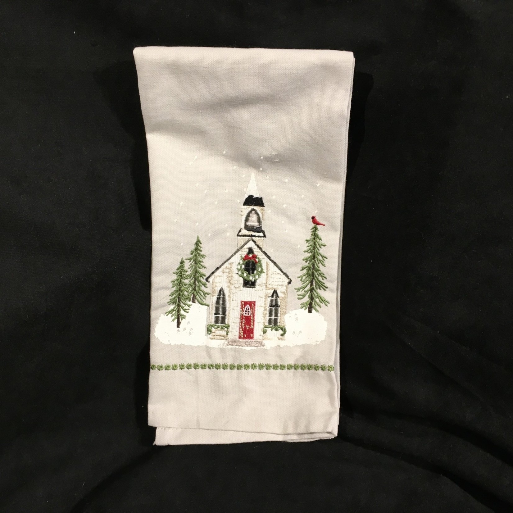 **Christmas Church Tea Towel