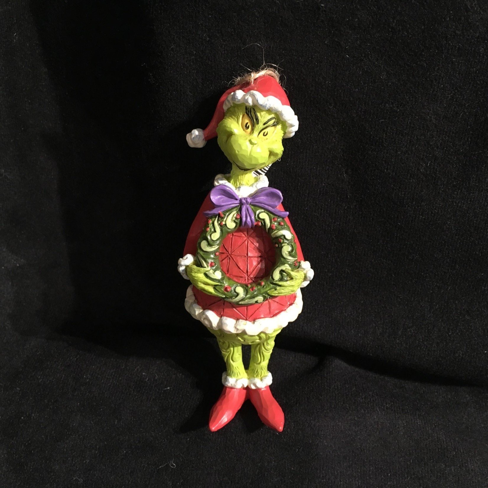 Jim Shore - 5" Grinch Holding Wreath Orn