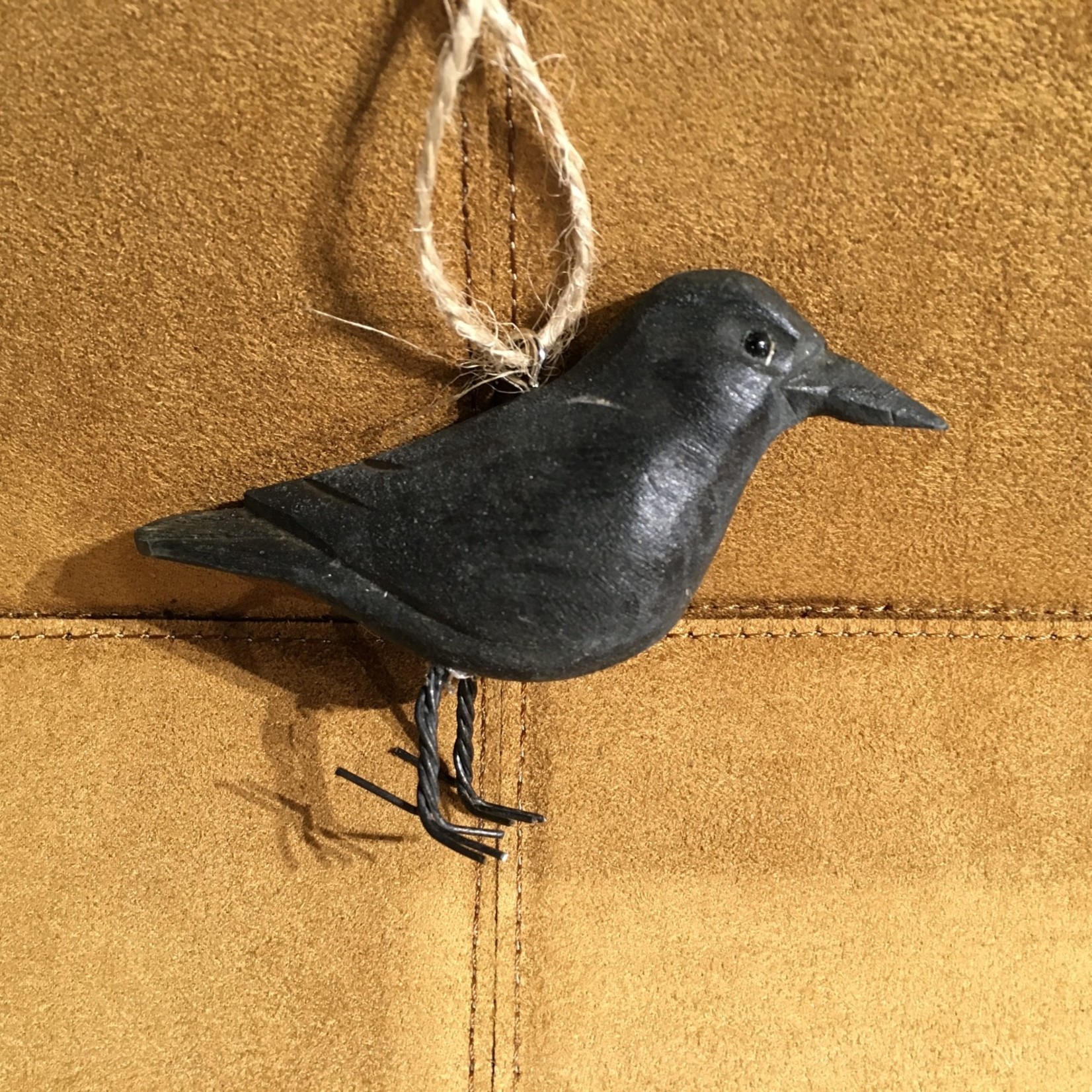 **Carved Crow Ornament