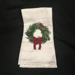 Cardinal Wreath Tea Towel