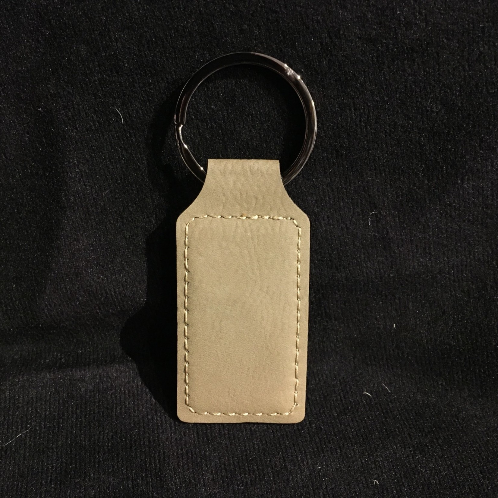 Faux Leather Keychain - Tan