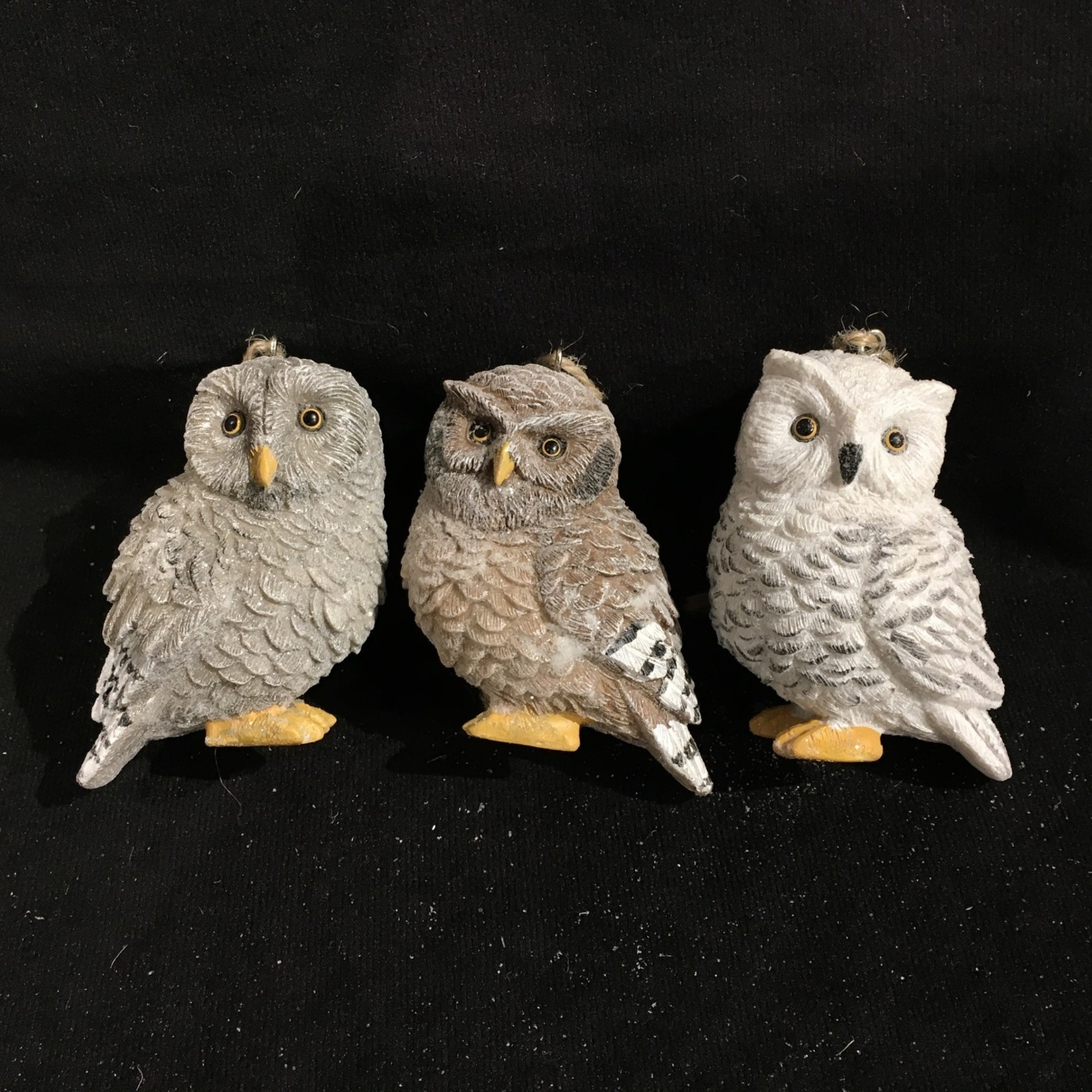 Owl Ornament 3A (White S/O)