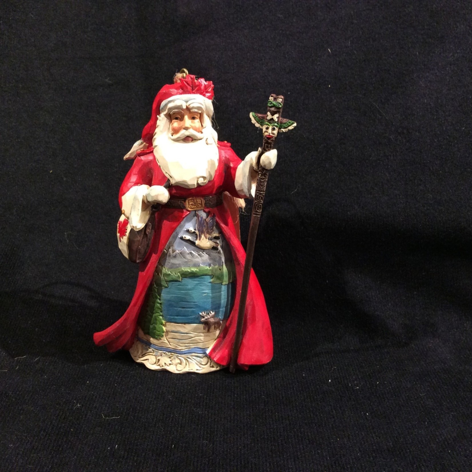 Jim Shore -4.5” Canadian Santa w/Cross Orn