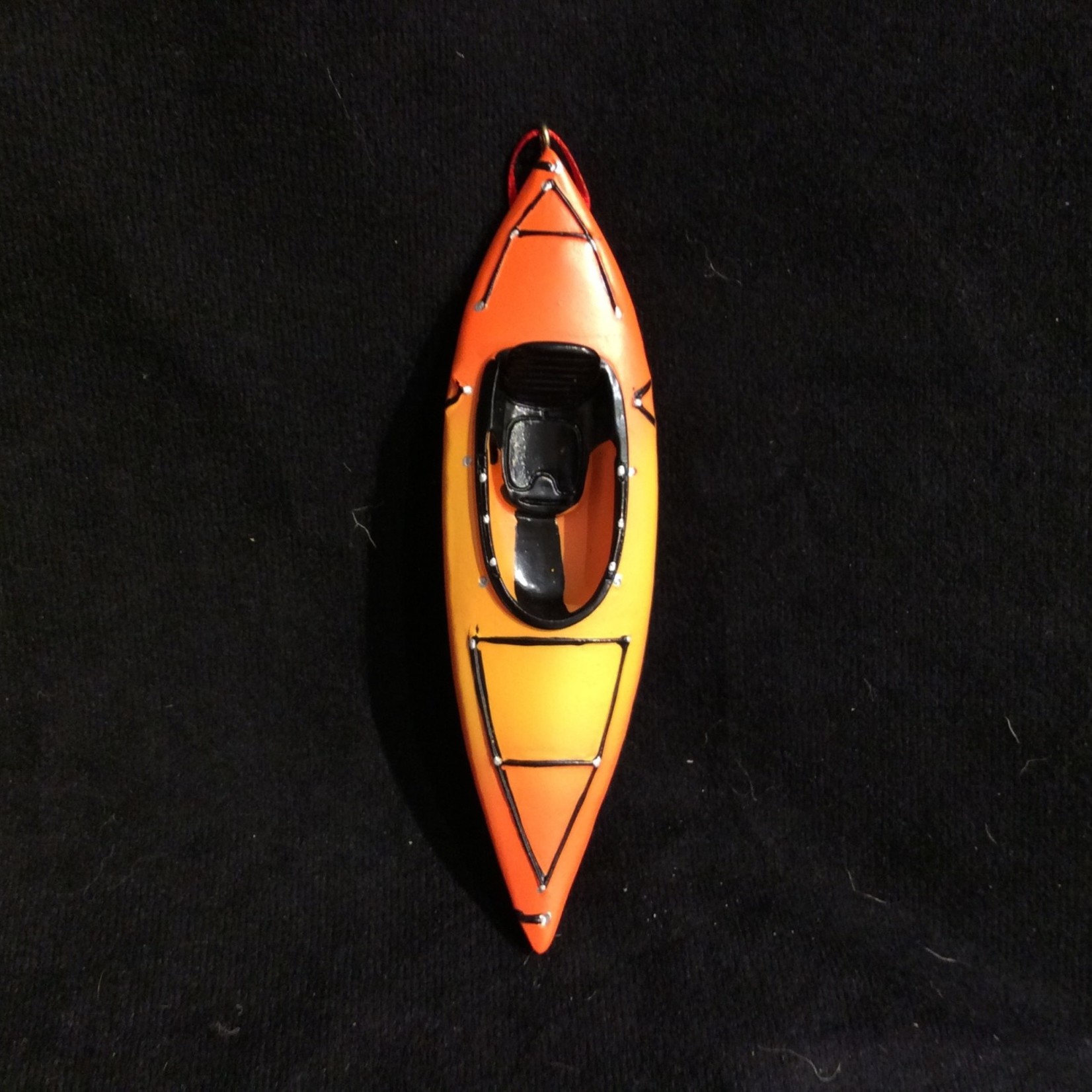 **Orange Kayak Ornament