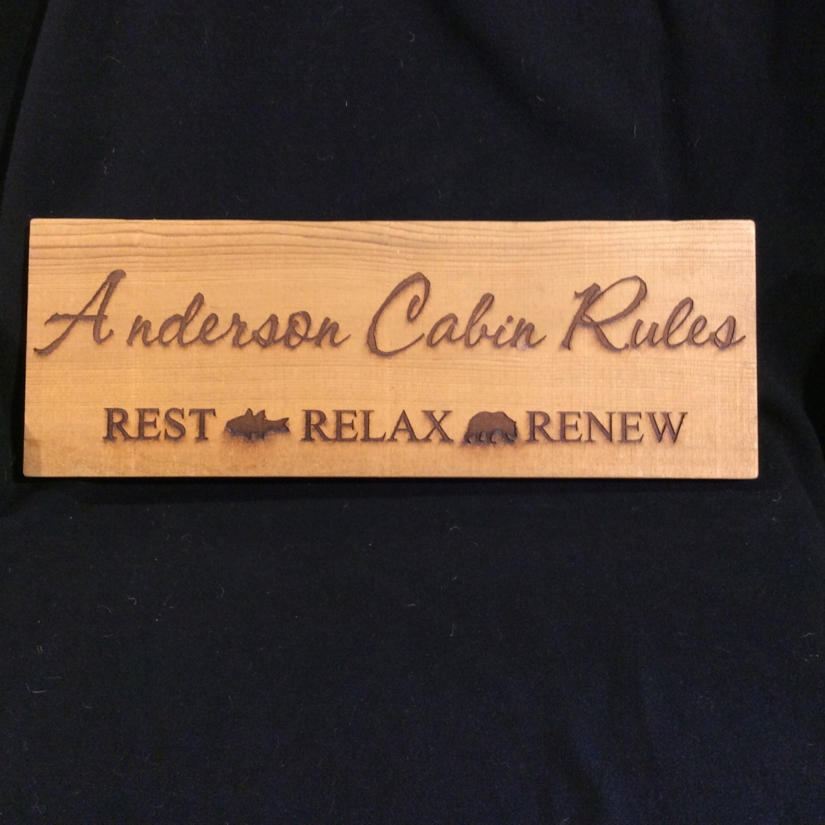 Cedar Sign 16 x 7"