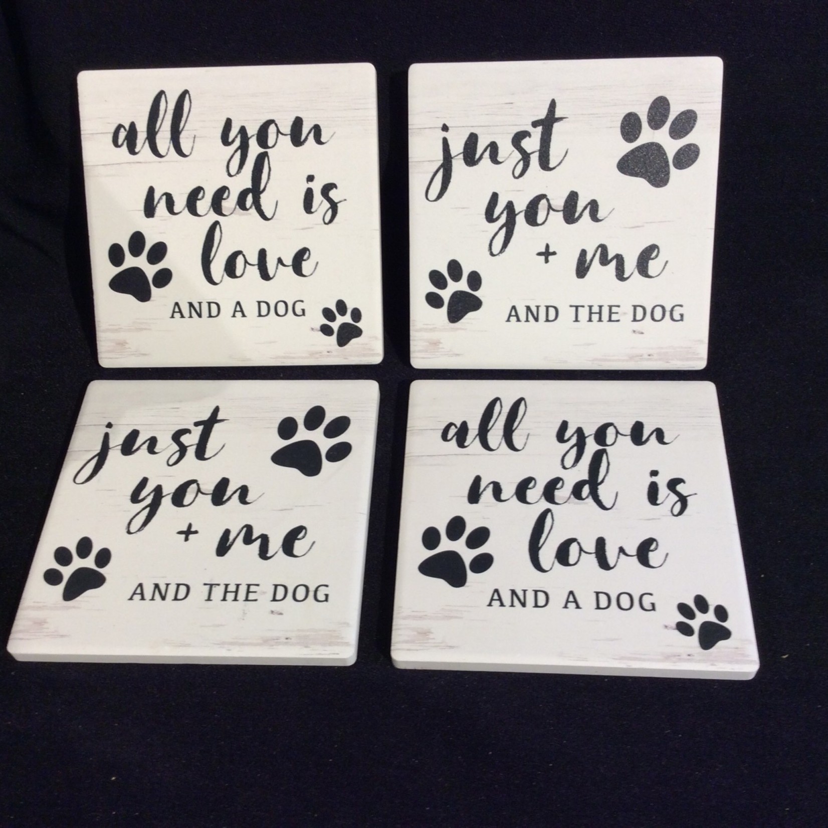 Pawprint  Stoneware Coasters (4 pk)