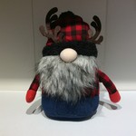**9" Gnome w/Plaid Hat & Antlers