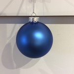 8cm Cobalt Blue Matte Name Ball Modern