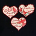 Cardinal Heart Orn 3A