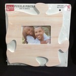 Puzzle Plaque - Light Faux  Wood (4x6" Photo)