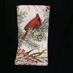 **Cardinal Pine & Berries Tea Towel