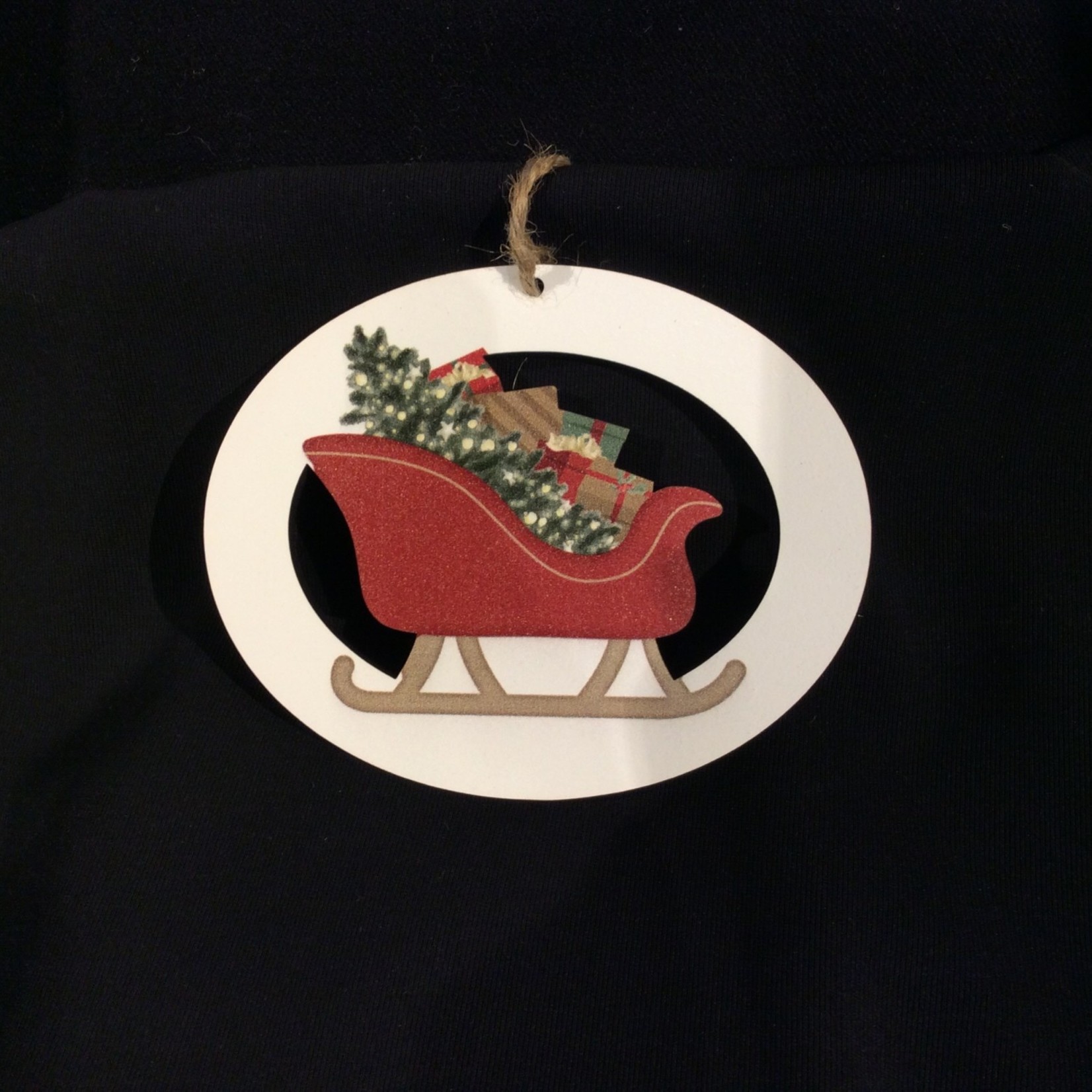 Red Sleigh Ornament