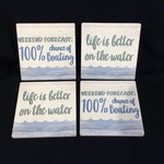 **Boating Stoneware Coasters (4 pk)