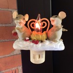 Mice by Fire Flicker Night Light