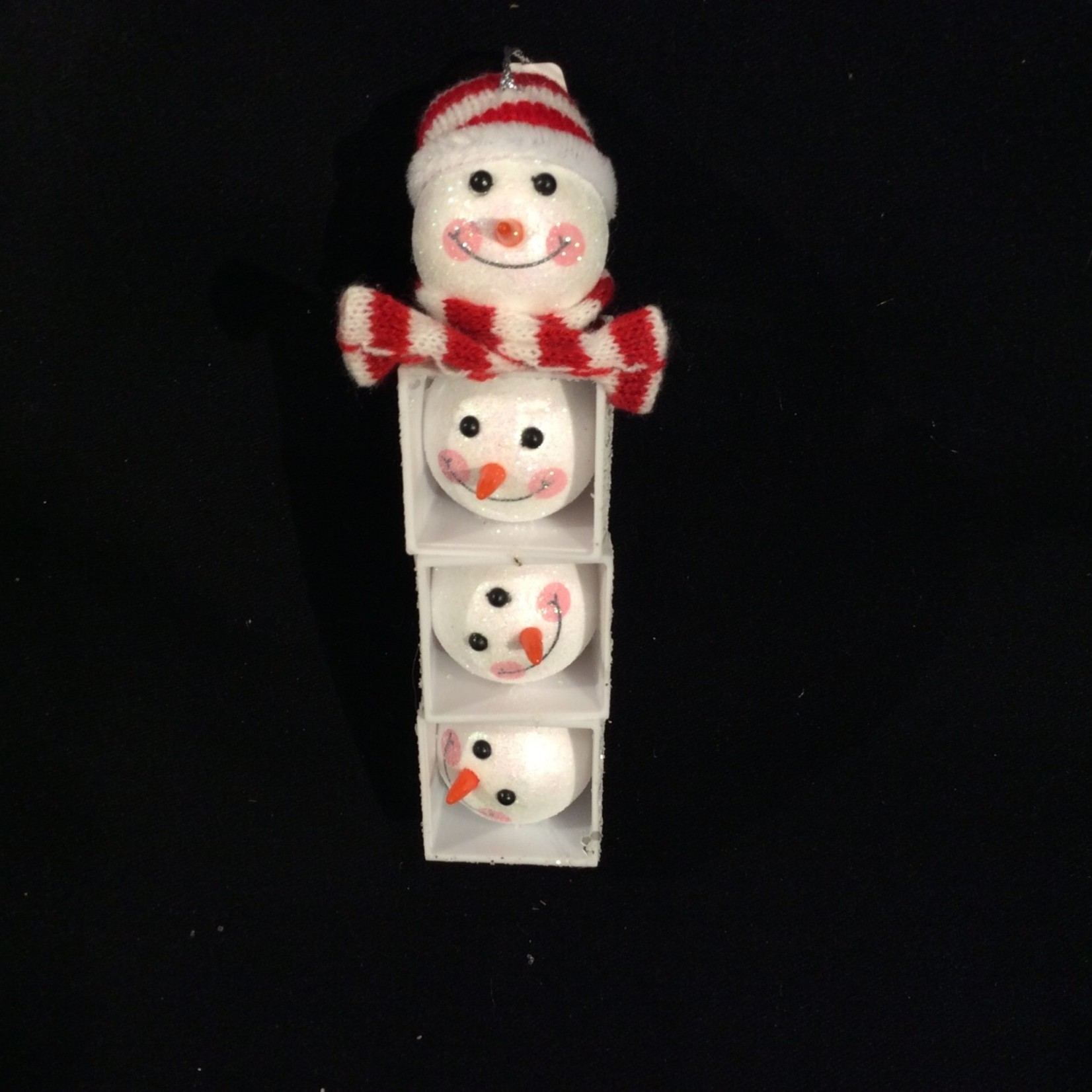 Snowman Head Block Orn