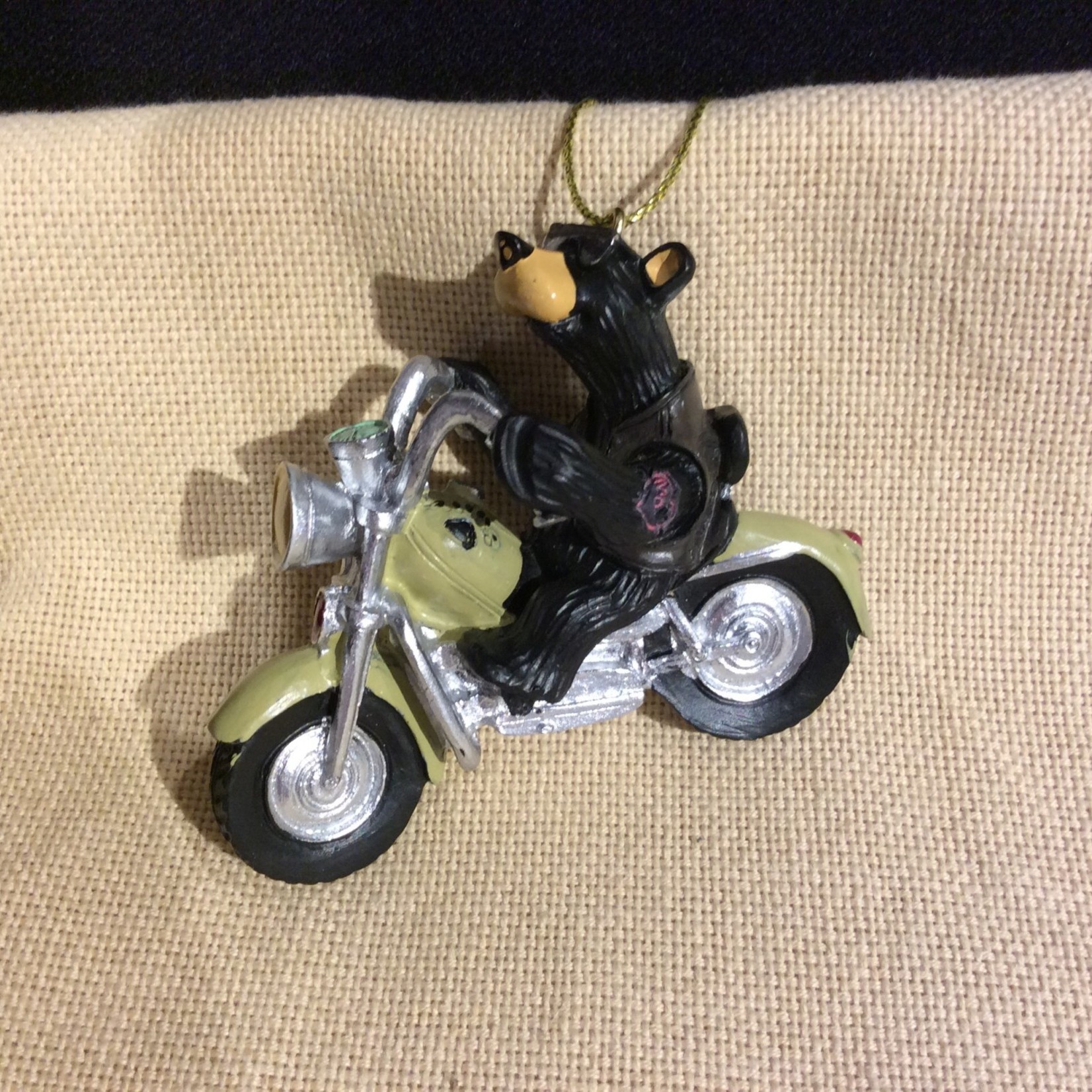 Bear on Harley Ornament