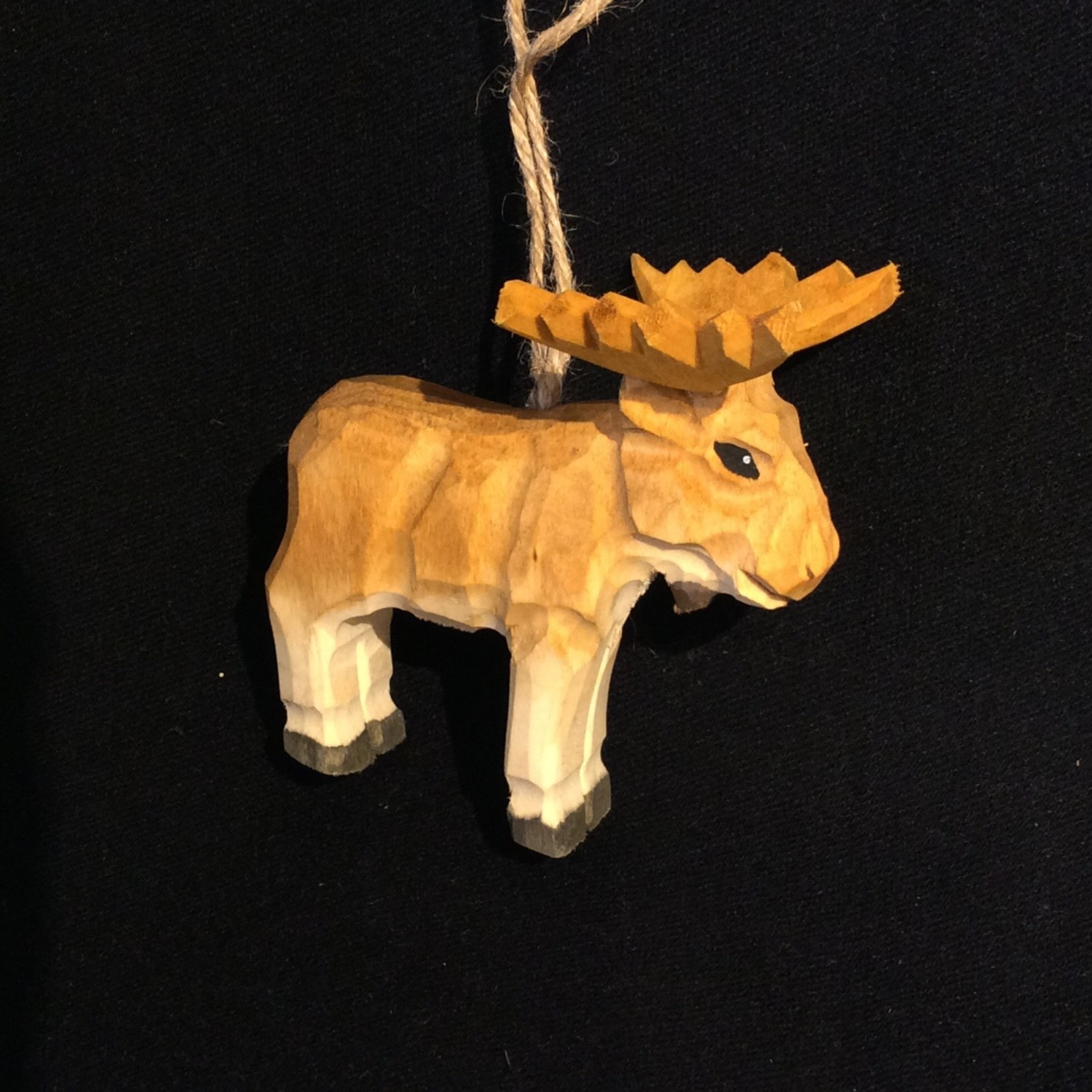 Carved Moose Ornament