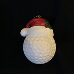 Golf Ball w/Santa Hat Orn