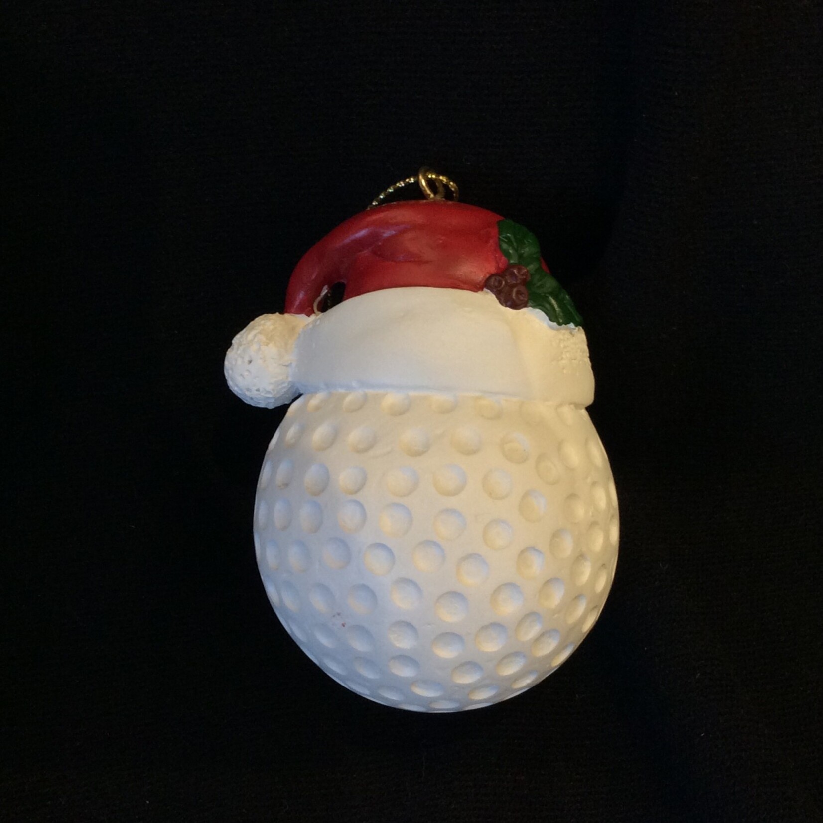 Golf Ball w/Santa Hat Orn