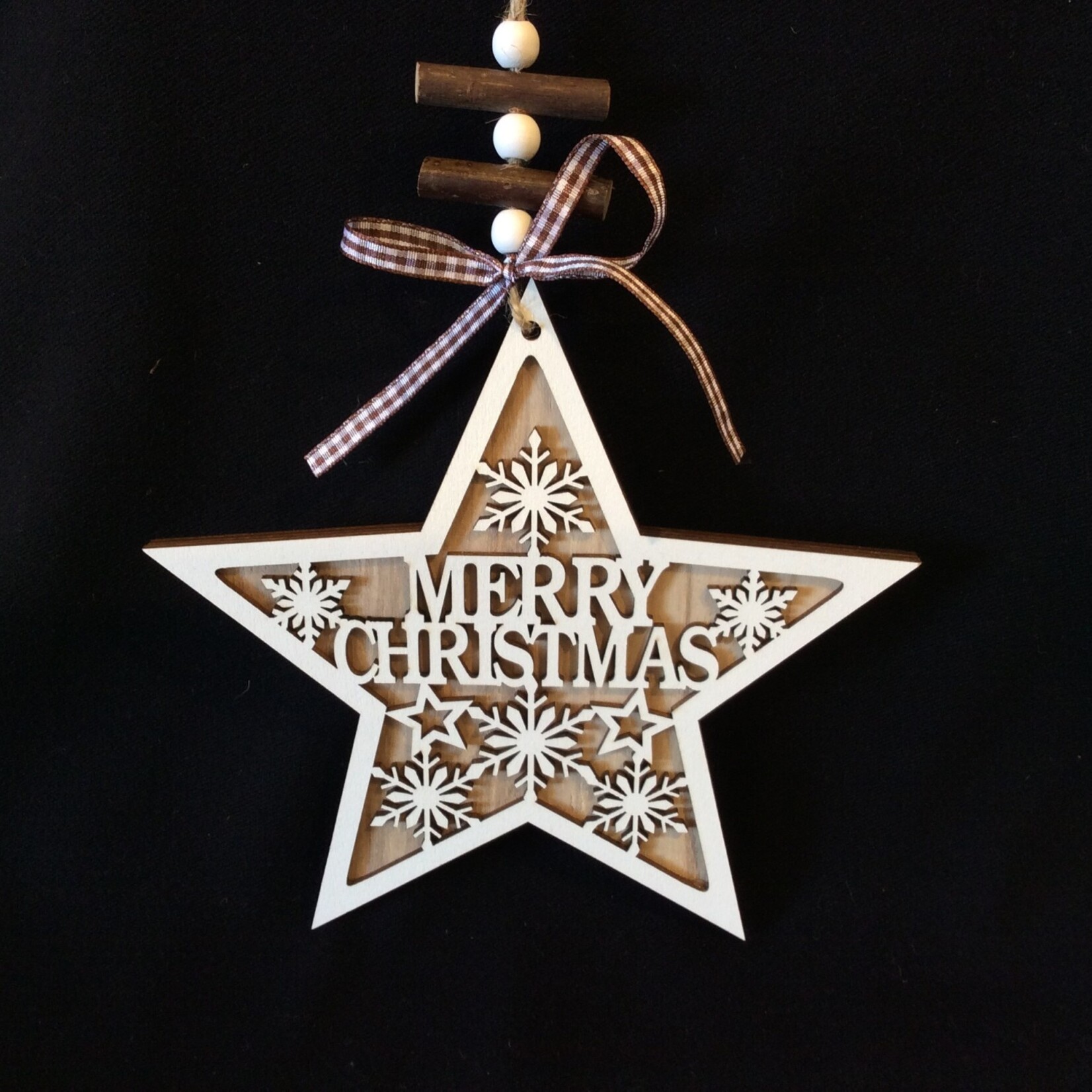 **7" Star Merry Christmas Orn