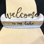7” Welcome to the Lake Canoe Decor