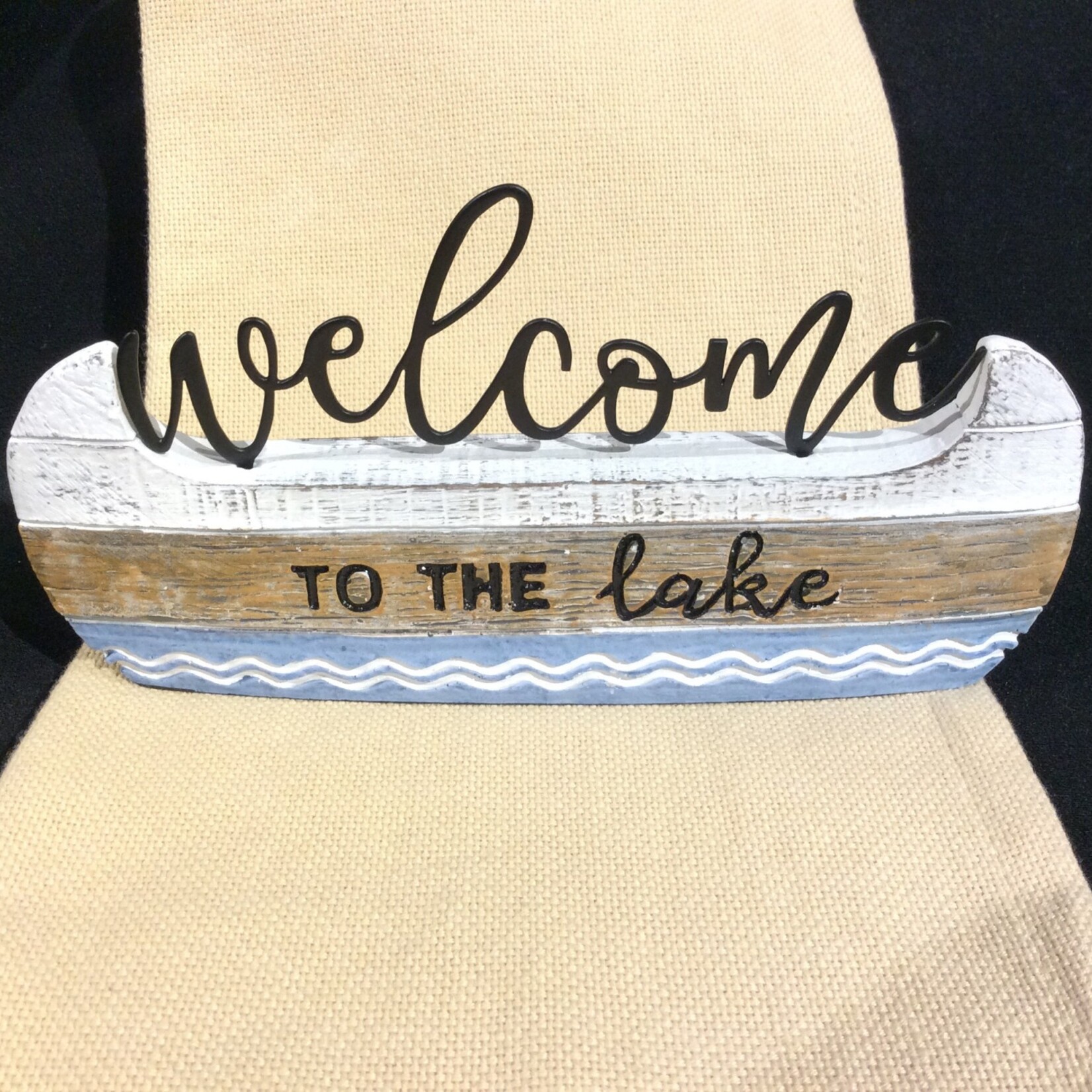 **7” Welcome to the Lake Canoe Decor
