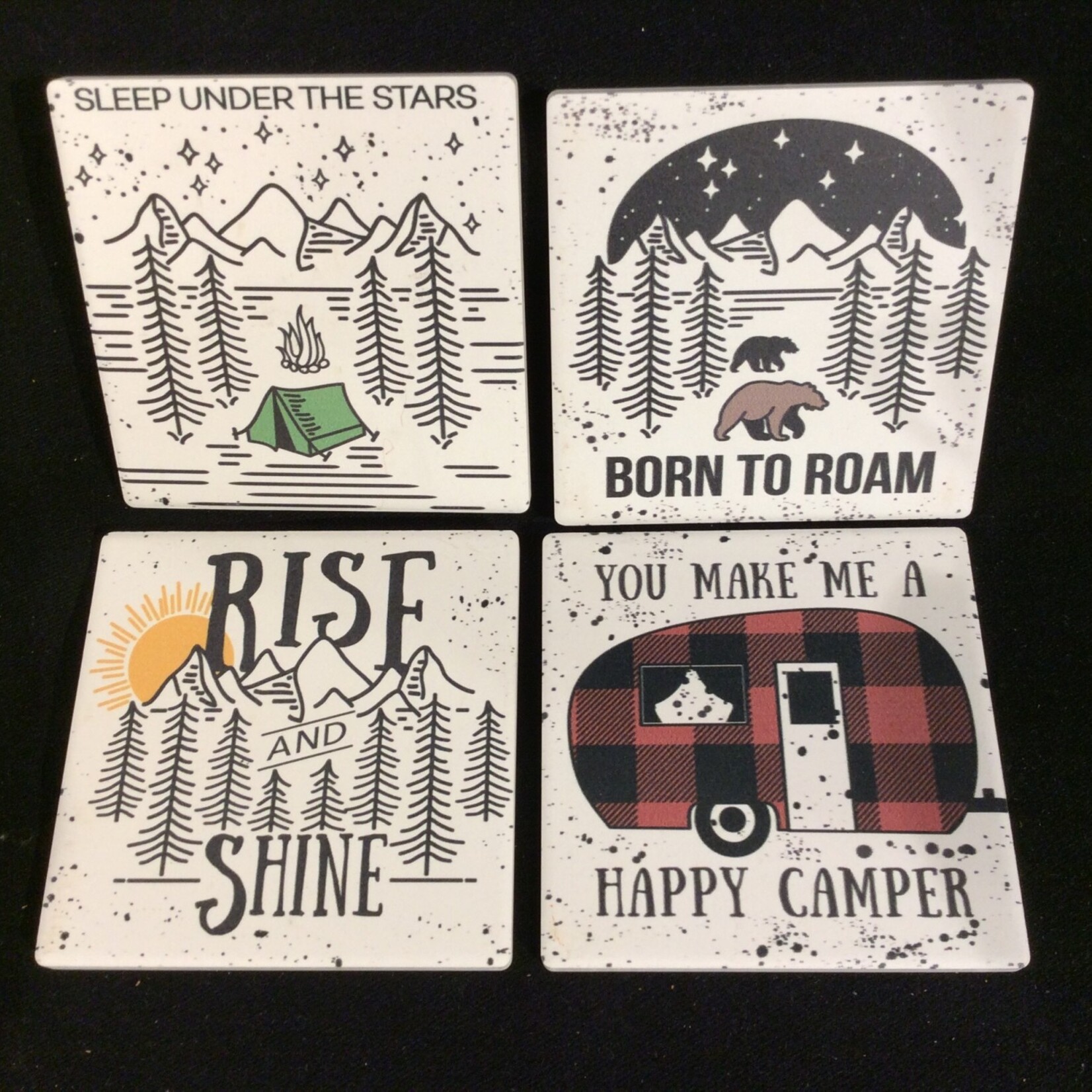 Camper Travel Stoneware Coasters (4 pk)