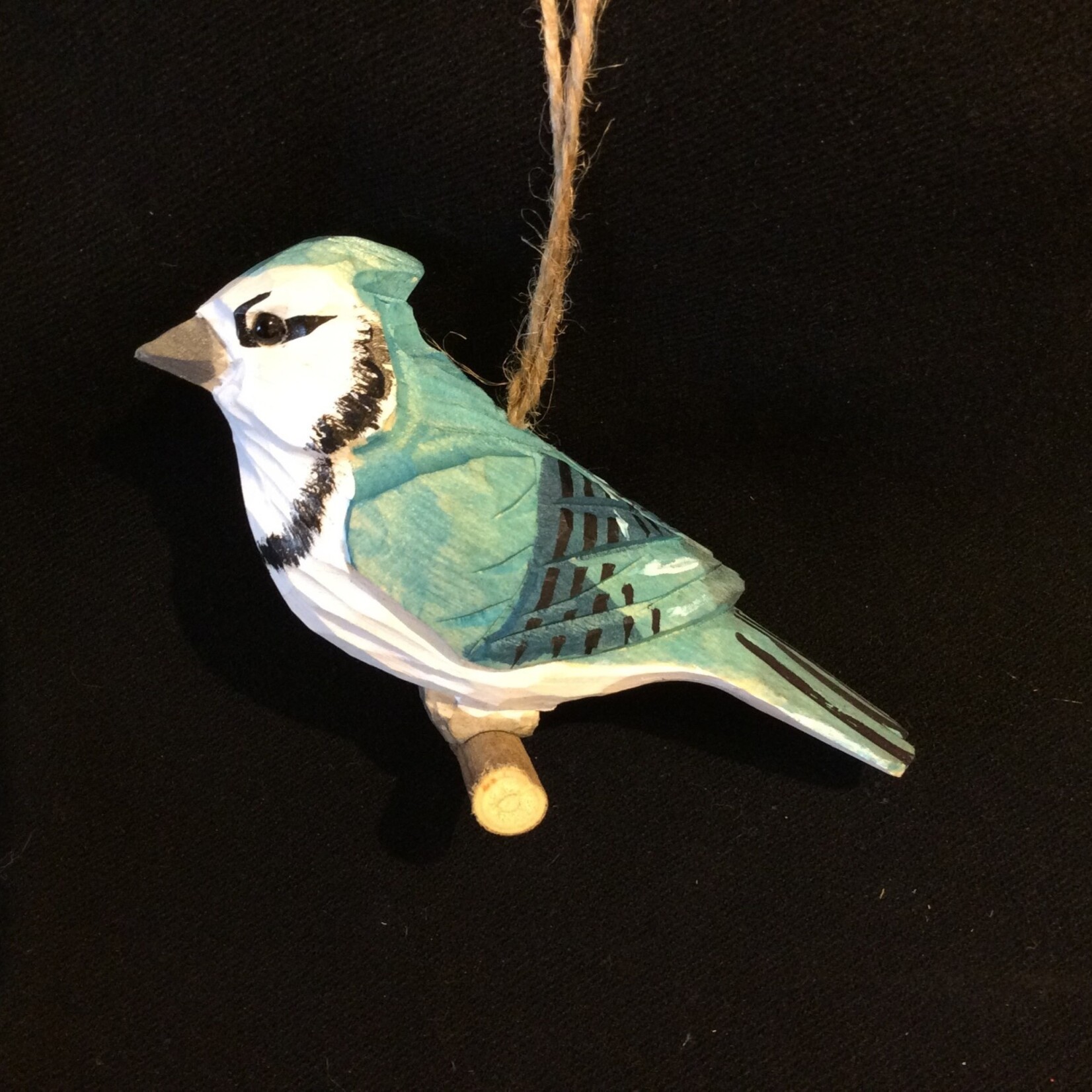 Blue Jay Orn Carved