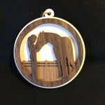 4" Wood Equestrian Disk