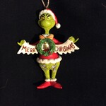 Jim Shore - 5” Grinch Holding Banner Orn.