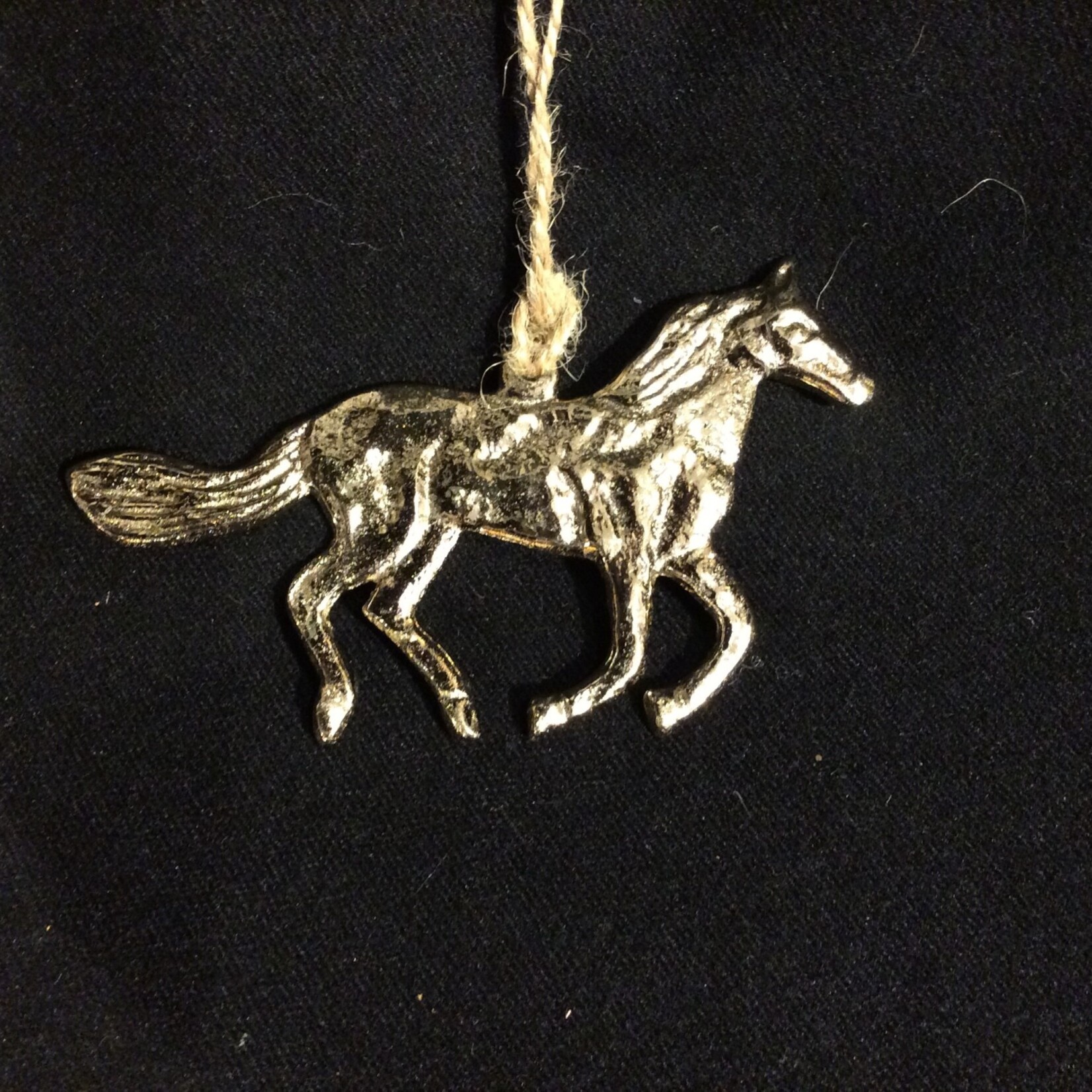 Metal Gold Horse Orn