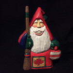6" Carved Canadian Curler Santa