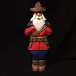9" Carved Mountie Santa