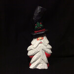 9" Carved Santa w/Stovepipe Hat
