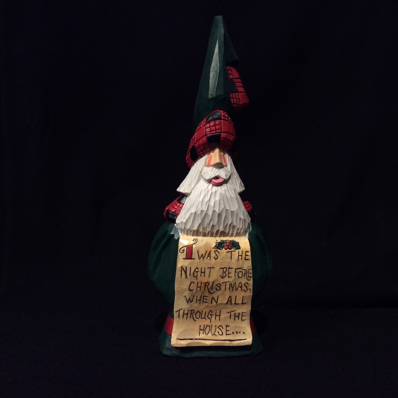 9" Carved Santa "Twas the Night..."