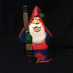 **6” Carved Canadian Hockey Santa