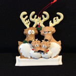 Reindeer Family Orn - 4