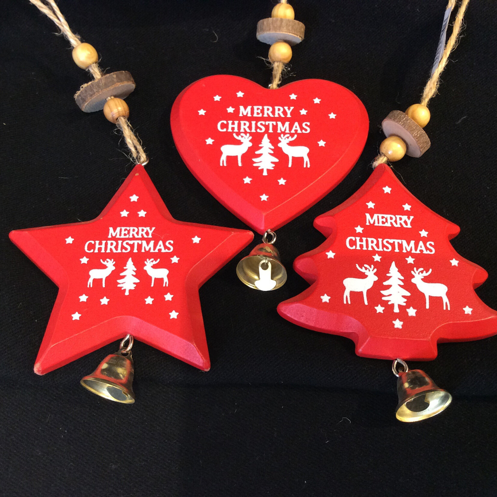 *Red Tree/Star Heart Orn 3A