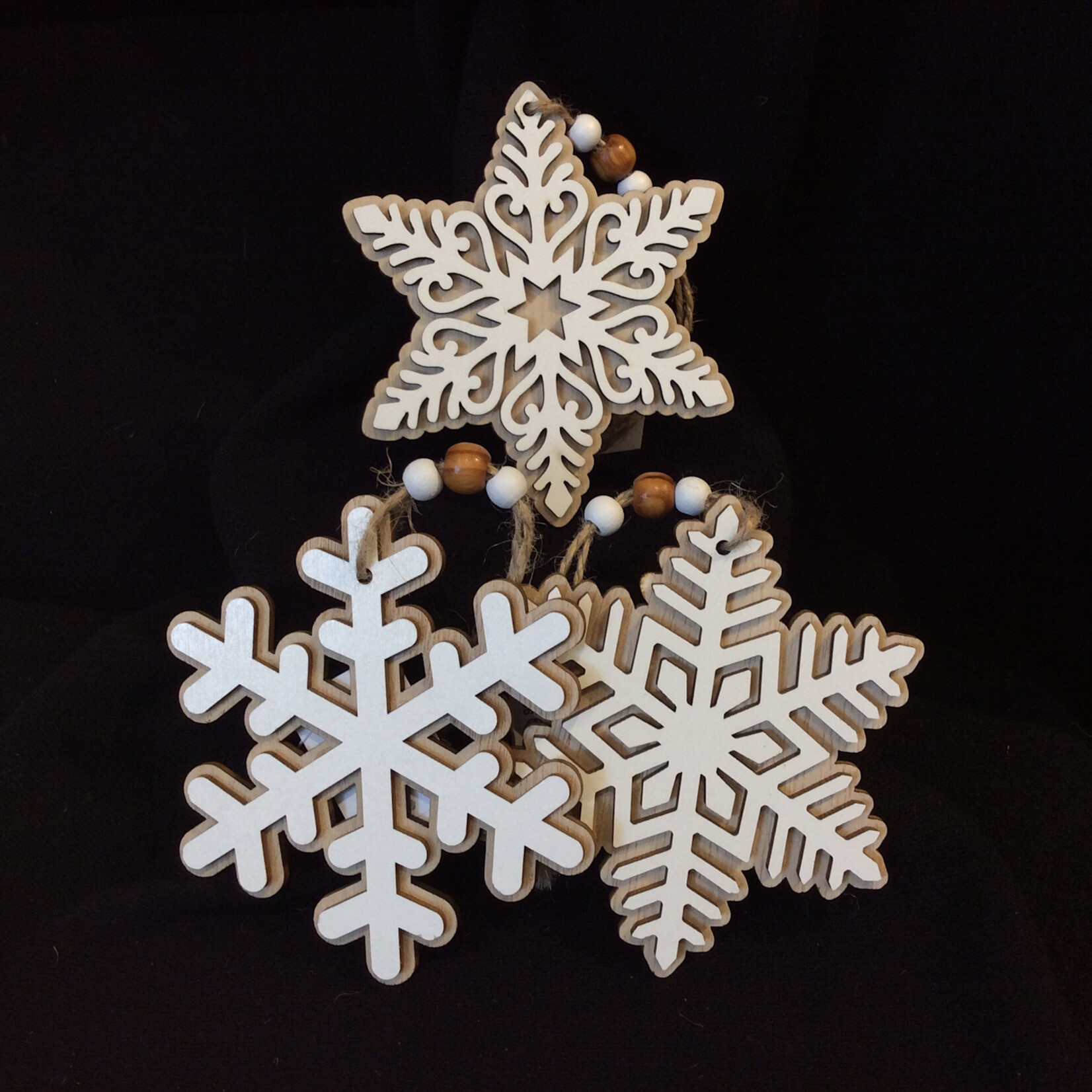 **3.5" MDF Snowflake Orn 3A