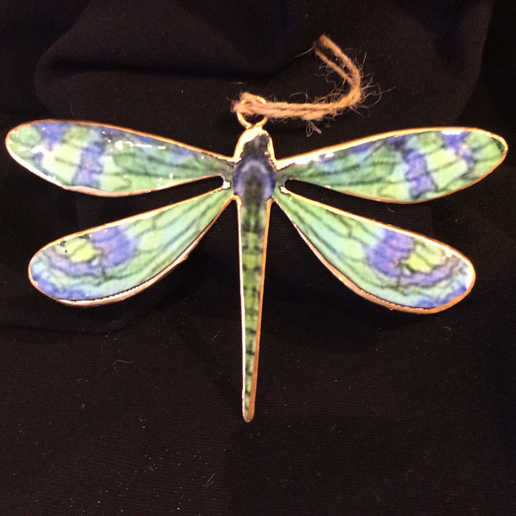 Blue/Green Dragonfly Orn - Large